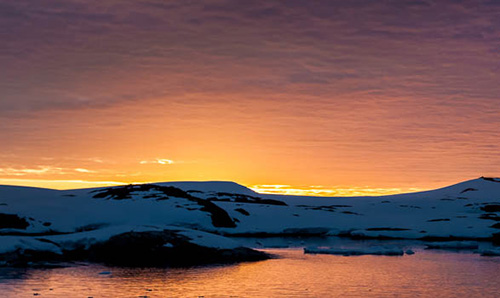 sunset in the Antarctic